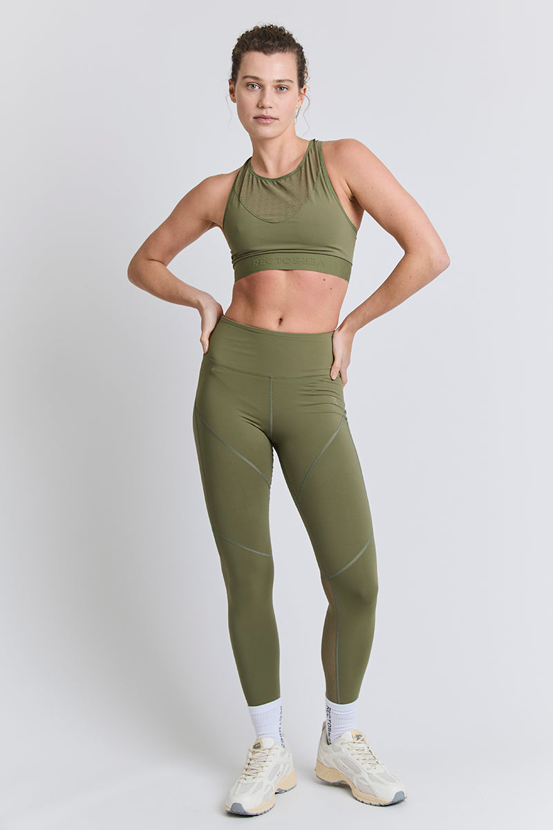 By Rashi Bindra - Olive Eclipse Leggings