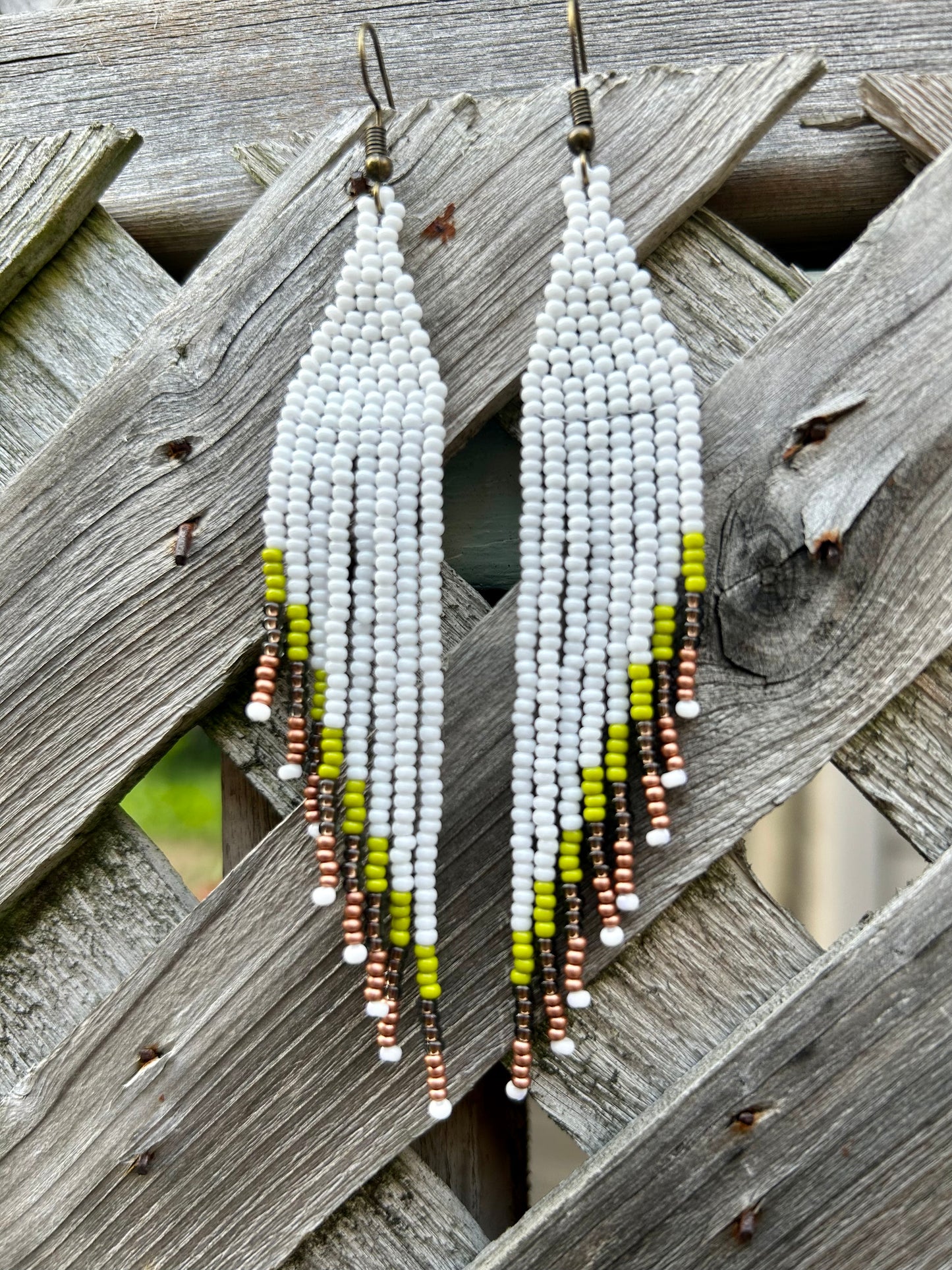 Balsam Pier Beading - Angled Fringe Earrings