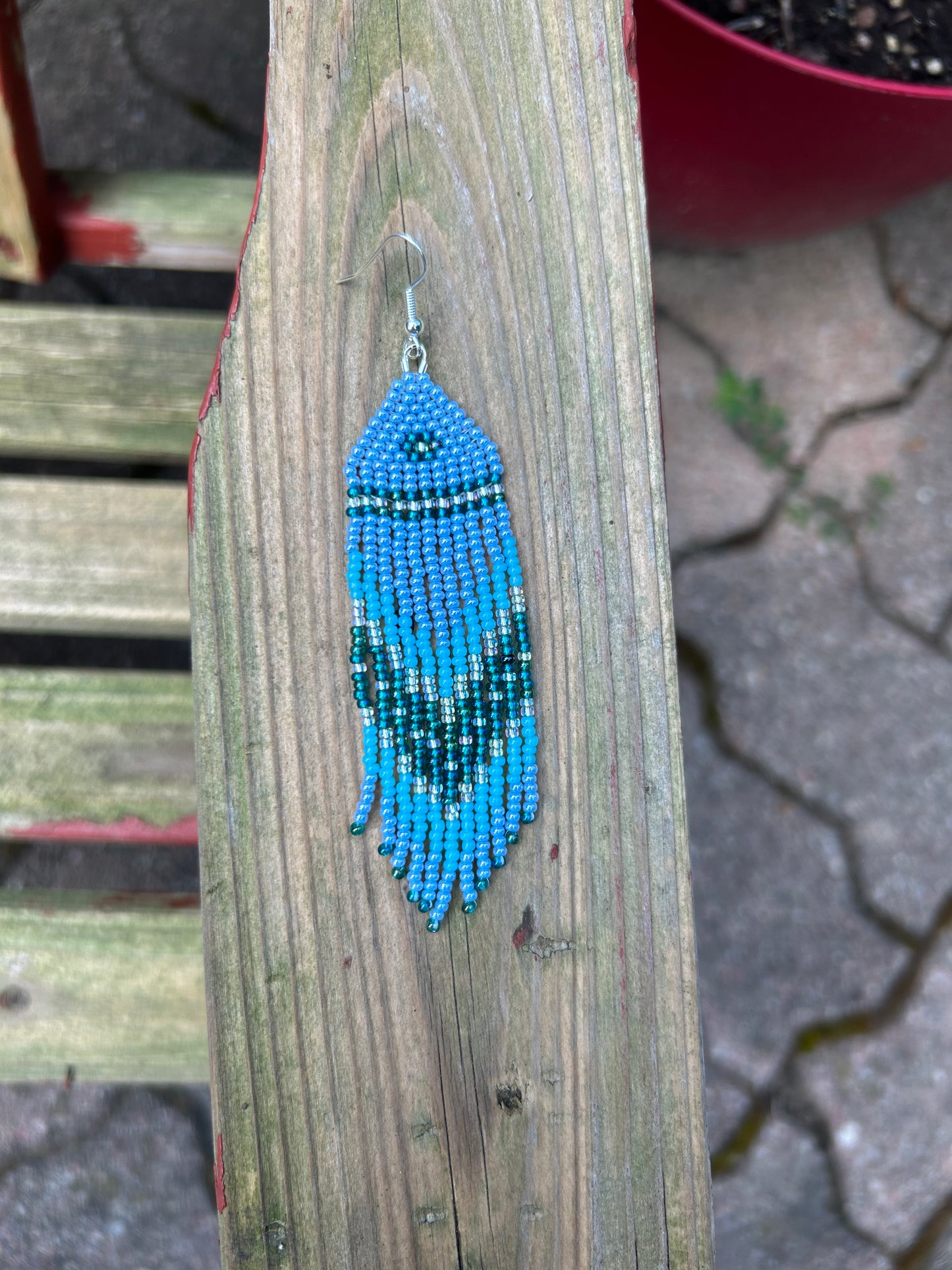 Balsam Pier Beading - Chevron Fringe Earrings