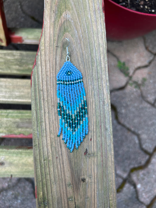 Balsam Pier Beading - Chevron Fringe Earrings