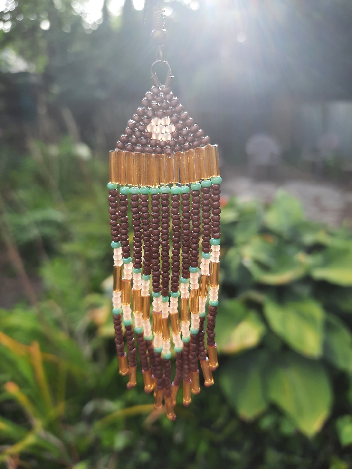 Balsam Pier Beading - Chevron Fringe Earrings