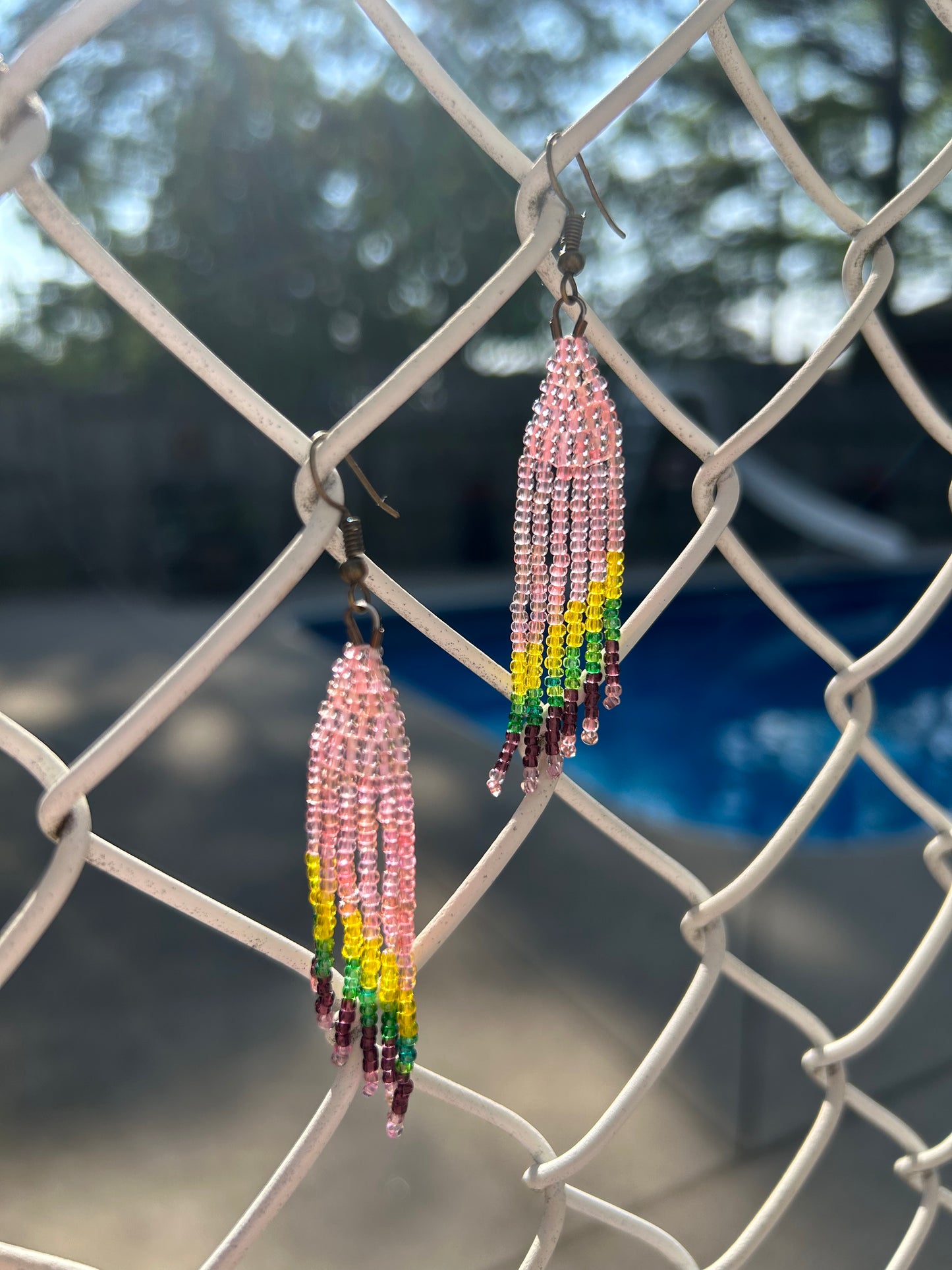 Balsam Pier Beading - Angled Fringe Earrings