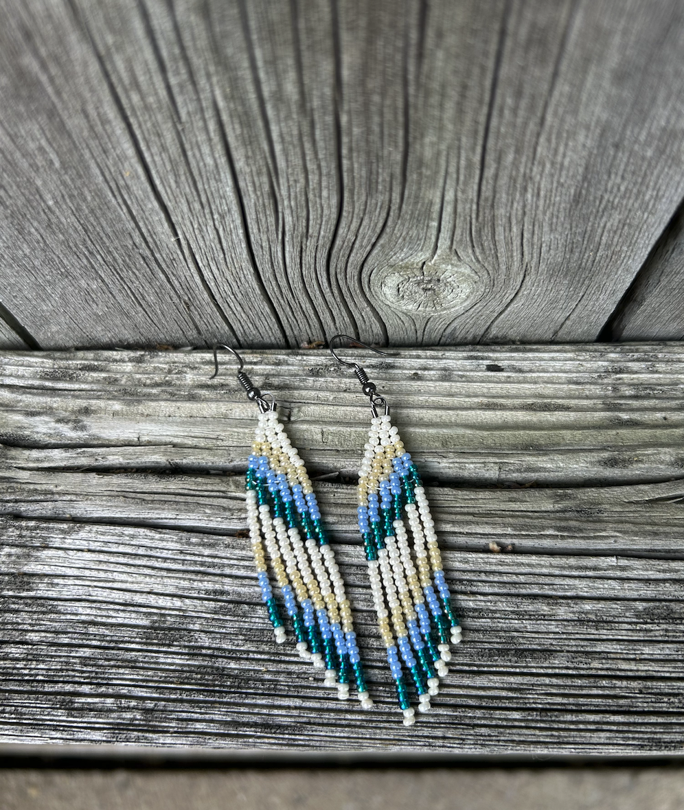 Balsam Pier Beading - Angled Fringe Earrings