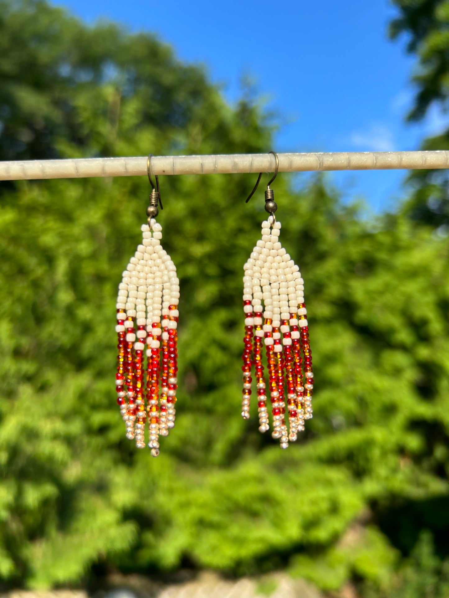 Balsam Pier Beading - Chevron Fringe Earrings