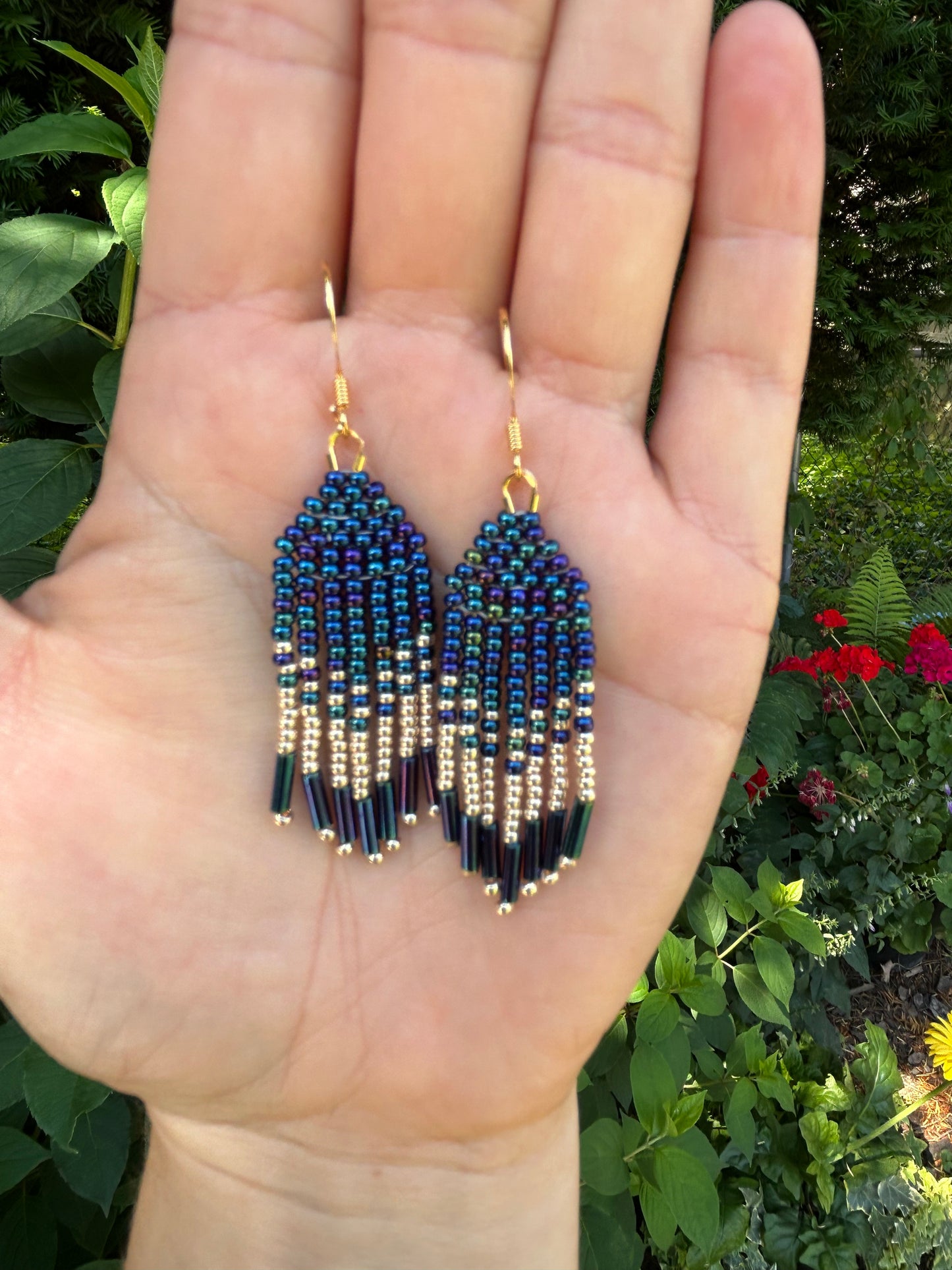 Balsam Pier Beading - Chevron Fringe Earrings